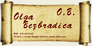 Olga Bezbradica vizit kartica
